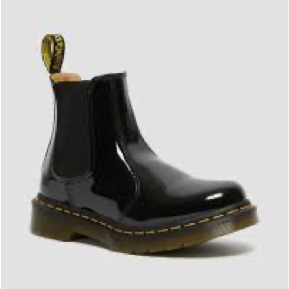 Dr. Martens Women’s Patent Leather Chelsea Boots in Black 2976